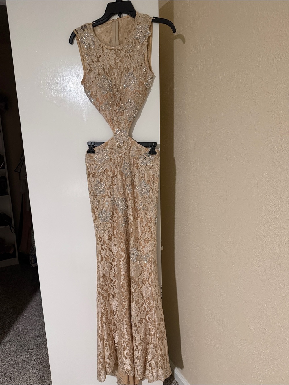 Lace Cutout Evening Gown